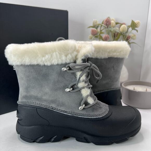 Sorel Snow Angel Waterproof Insulated Boots Quarry/Black NL3482-052 Women 8 NWB - Picture 7 of 9